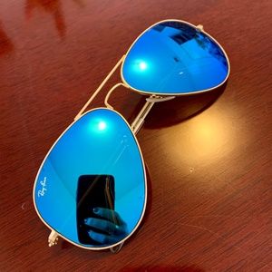 Ray-Ban Aviator Flash Blue Sunglasses